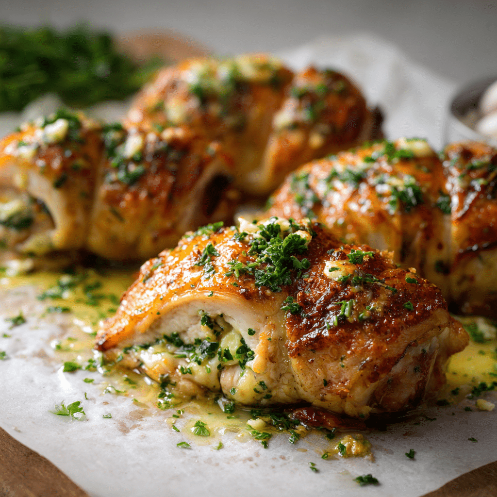 Garlic Butter Chicken Rolls Recipe - Recipe Image