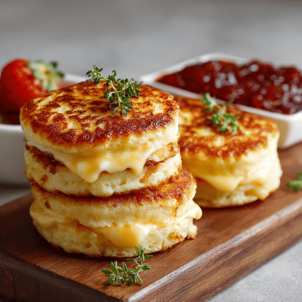 Mini Cheese Pancake Sandwiches Recipe - Recipe Image