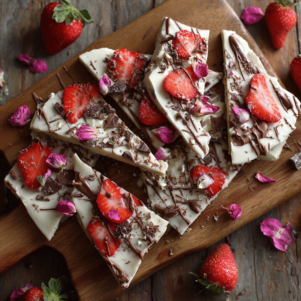 Strawberry Chocolate Yogurt Bark Recipe - Recipe Image