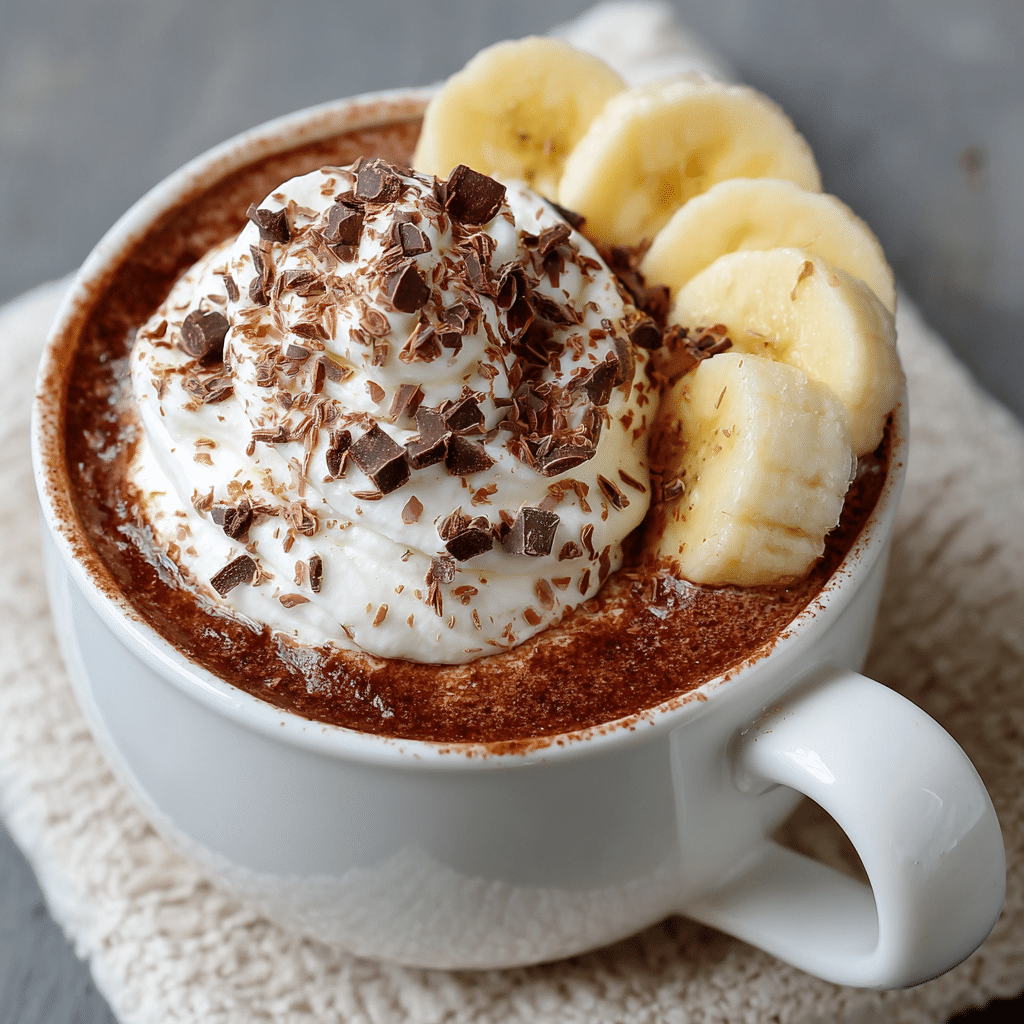 Chocolate Banana Mug Dessert Recipe - Recipe Image