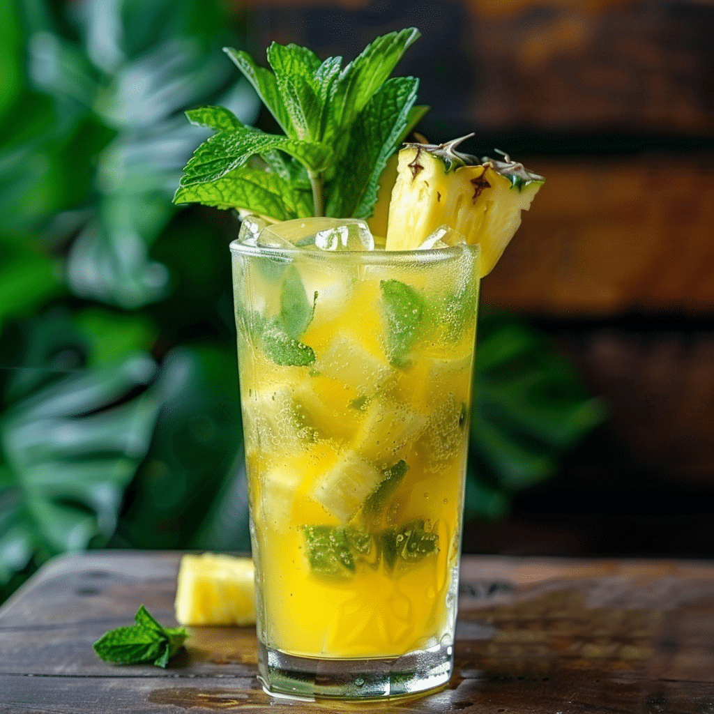 Pineapple Mint Cooler: Fresh Tropical Breeze Recipe