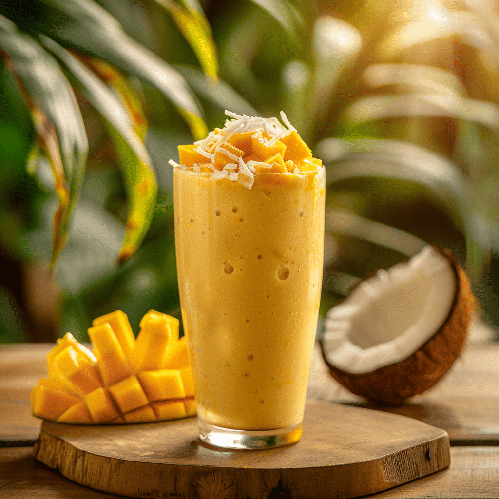 Tropical Mango Coconut Smoothie: A Creamy Island Escape Recipe - Recipe Image