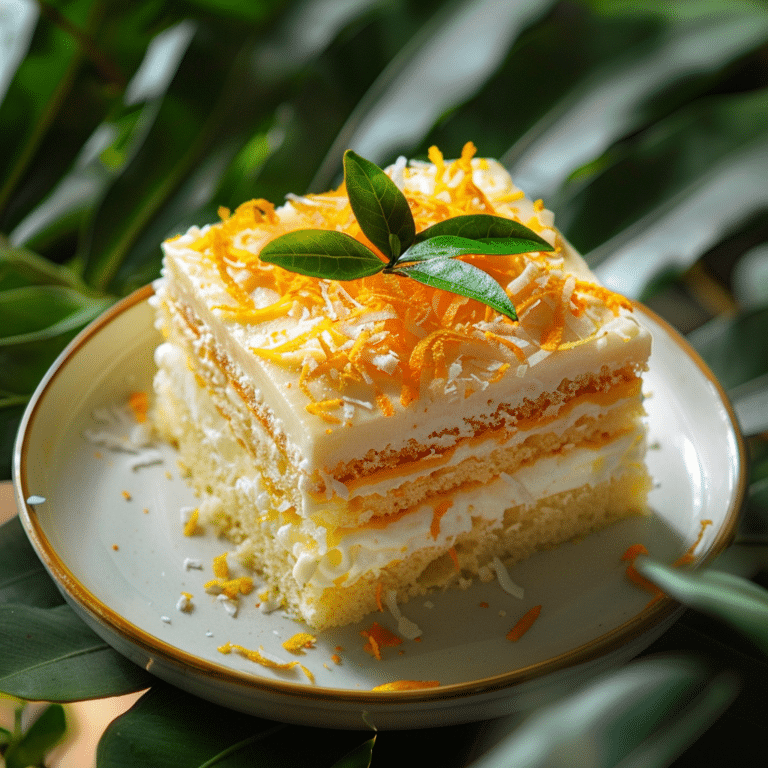 Orange Coconut Sunset Cake: Bright & Creamy Recipe