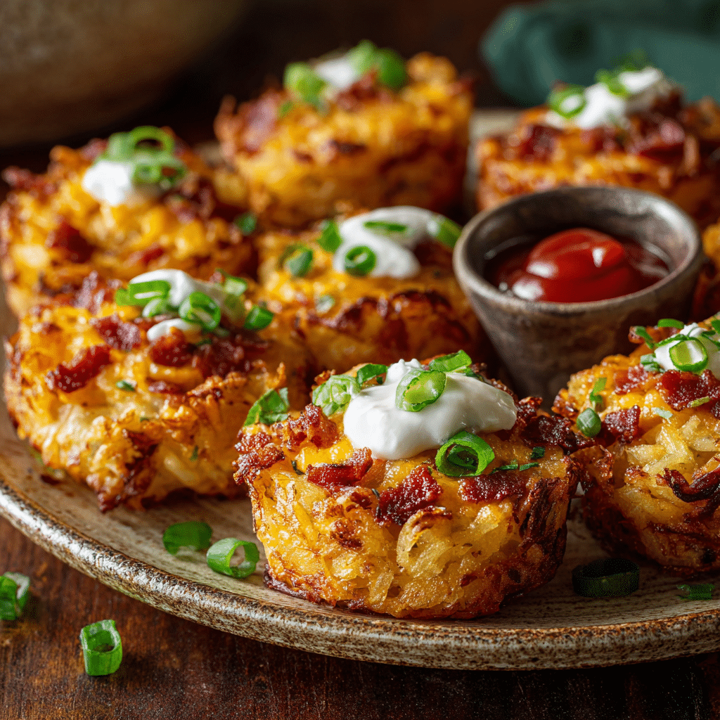 Crispy Loaded Hashbrown Bites Recipe - Recipe Image