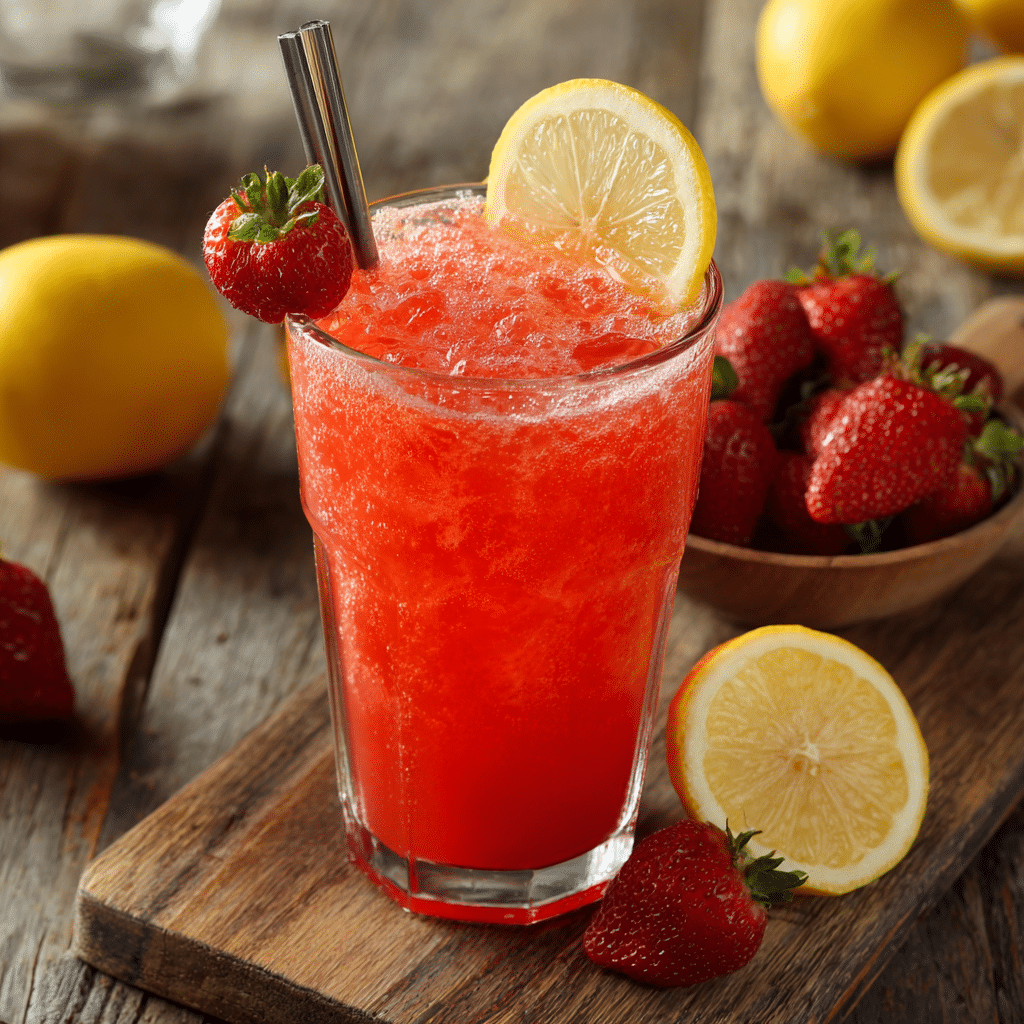 Strawberry Lemonade Refresher: Sweet & Zesty Boost Recipe - Recipe Image