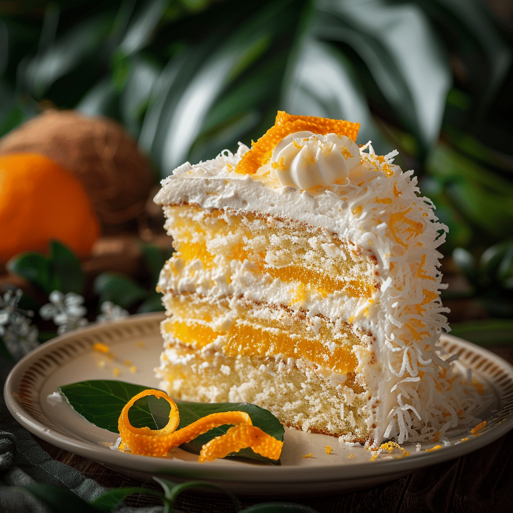 Orange Coconut Sunset Cake: Bright & Creamy Recipe - Recipe Image