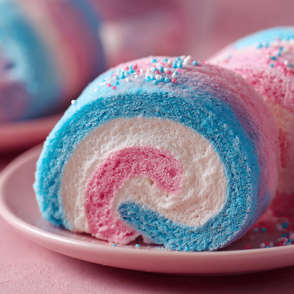 Cotton Candy Ice Cream Rolls 🍭 Recipe - Recipe Image