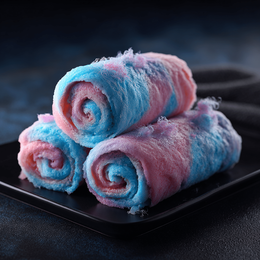 Cotton Candy Ice Cream Rolls Recipe - Recipe Image