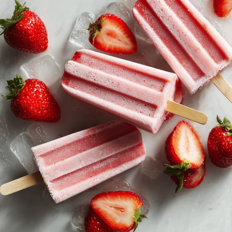 Strawberry Yogurt Popsicles Recipe