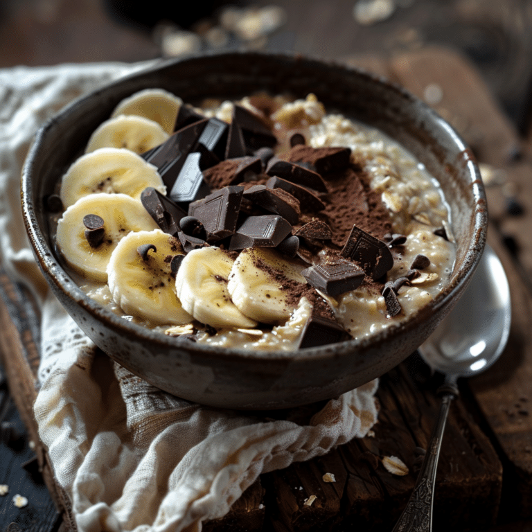 Chocolate Banana Oatmeal Comfort Bowl Recipe