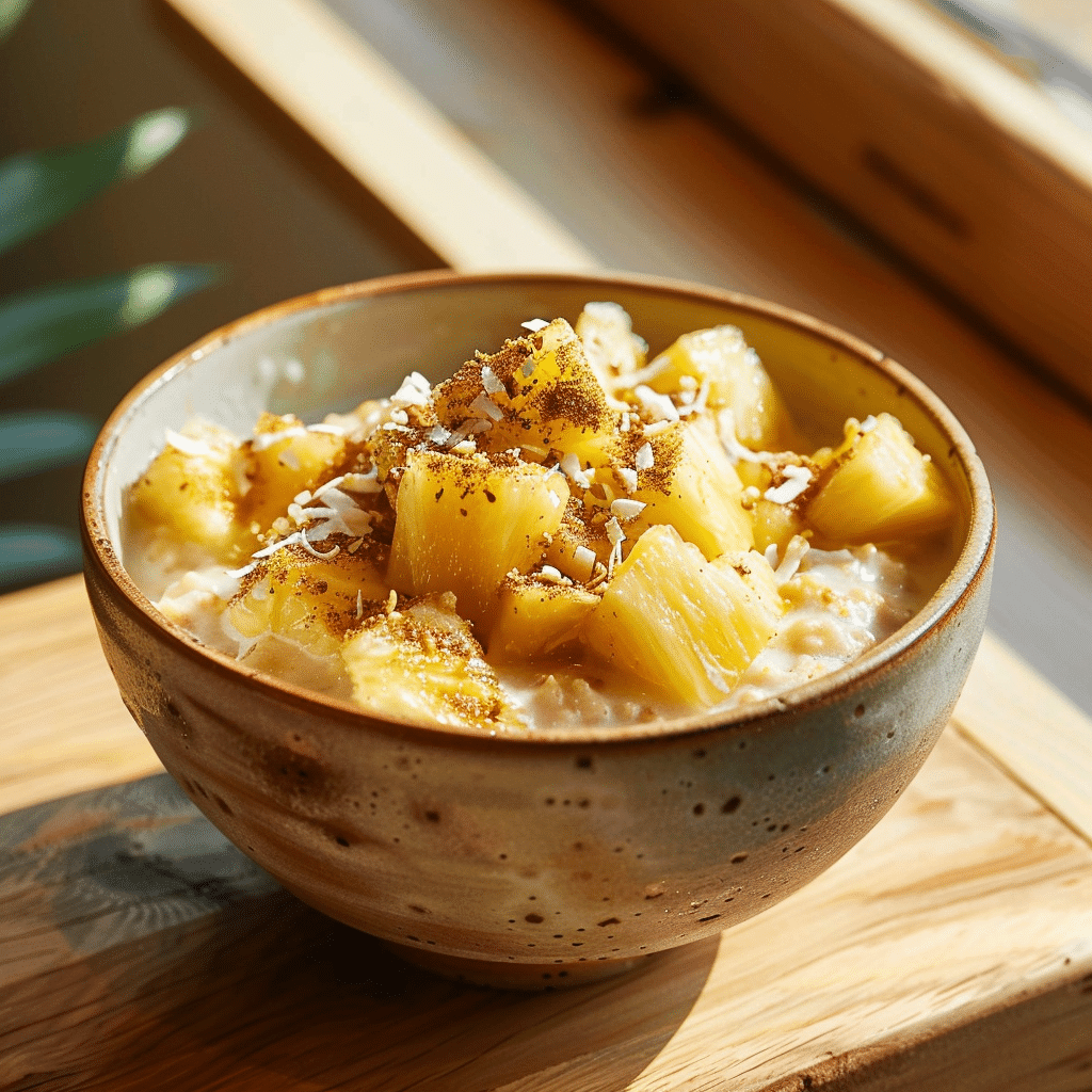 Tropical Pineapple Coconut Porridge Recipe