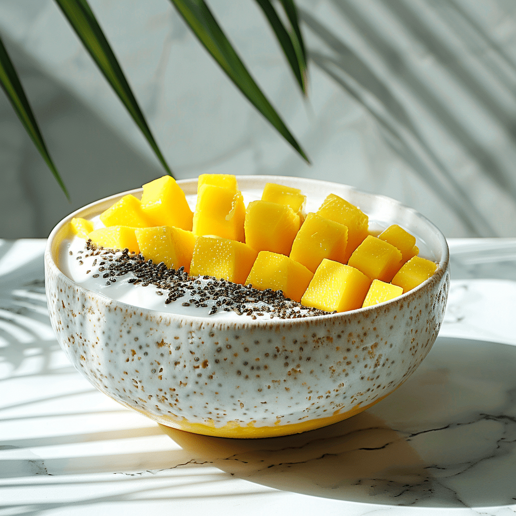 Mango Coconut Vanilla Chia Bliss Recipe - Recipe Image