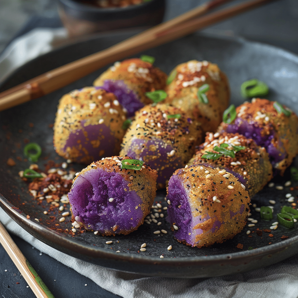 Filipino Ube Buchi: Sweet Fried Treats to Savor Together Recipe - Recipe Image