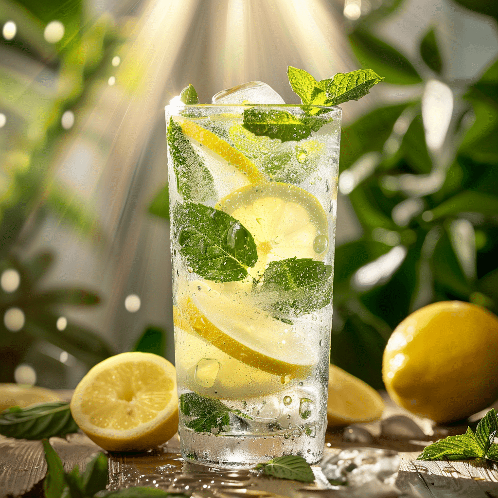 Lemon Mint Sparkling Drink Recipe - Recipe Image