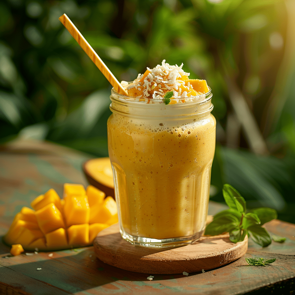 Coconut Mango Smoothie Recipe - Recipe Image