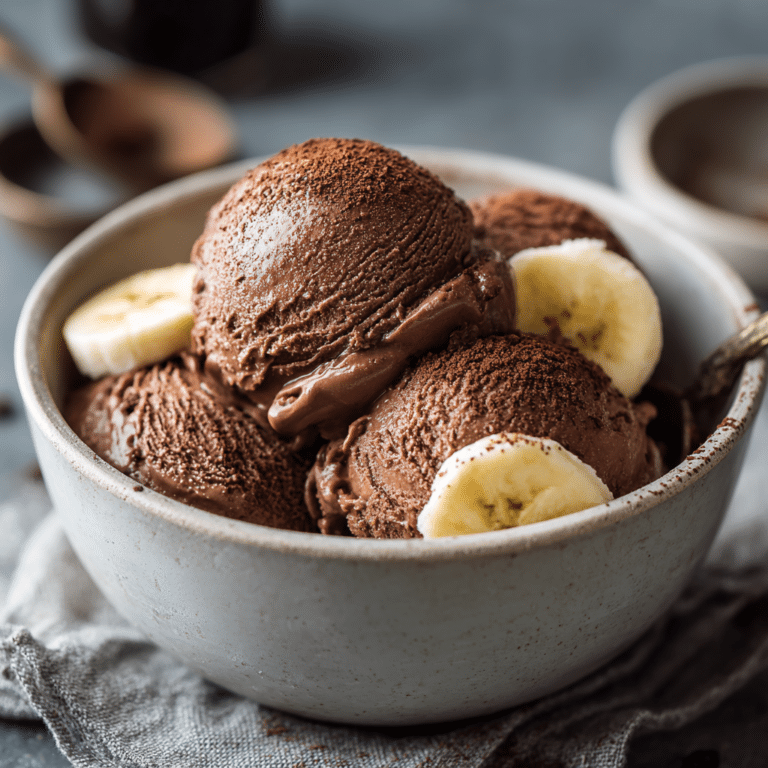 Chocolate Banana Ice Cream (No Machine) Recipe