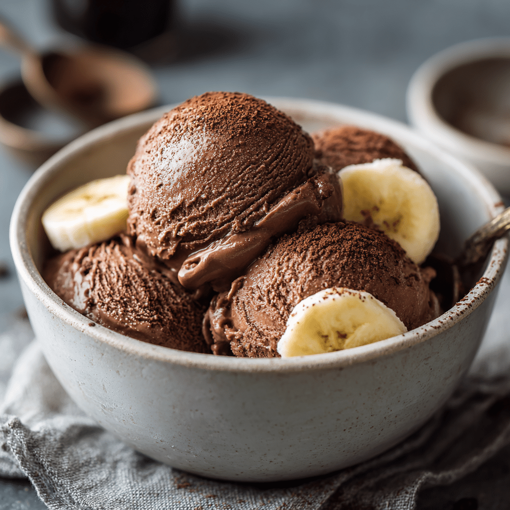 Chocolate Banana Ice Cream (No Machine) Recipe