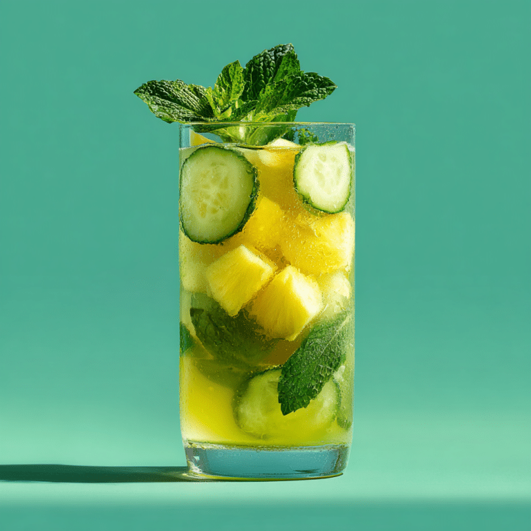 Pineapple Cucumber Mint Juice Recipe