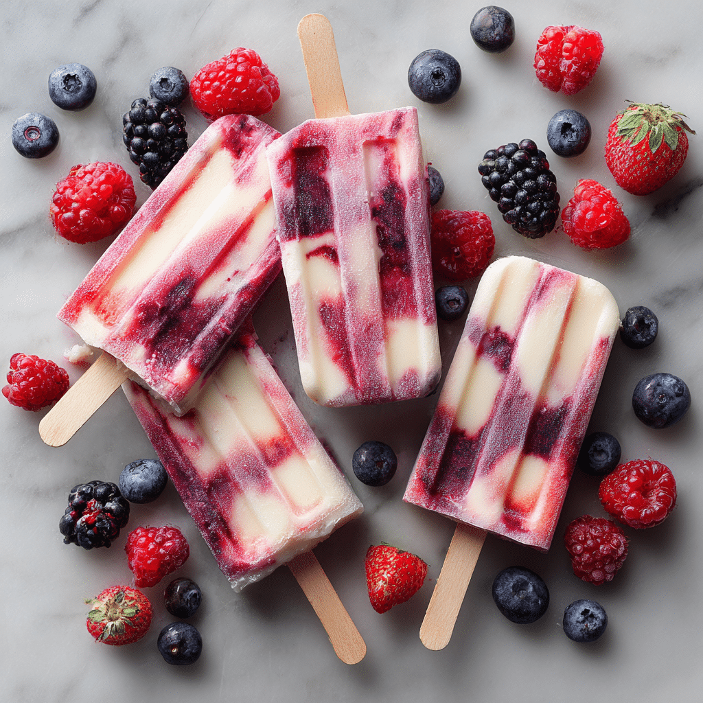 Frozen Berry Yogurt Pops Recipe