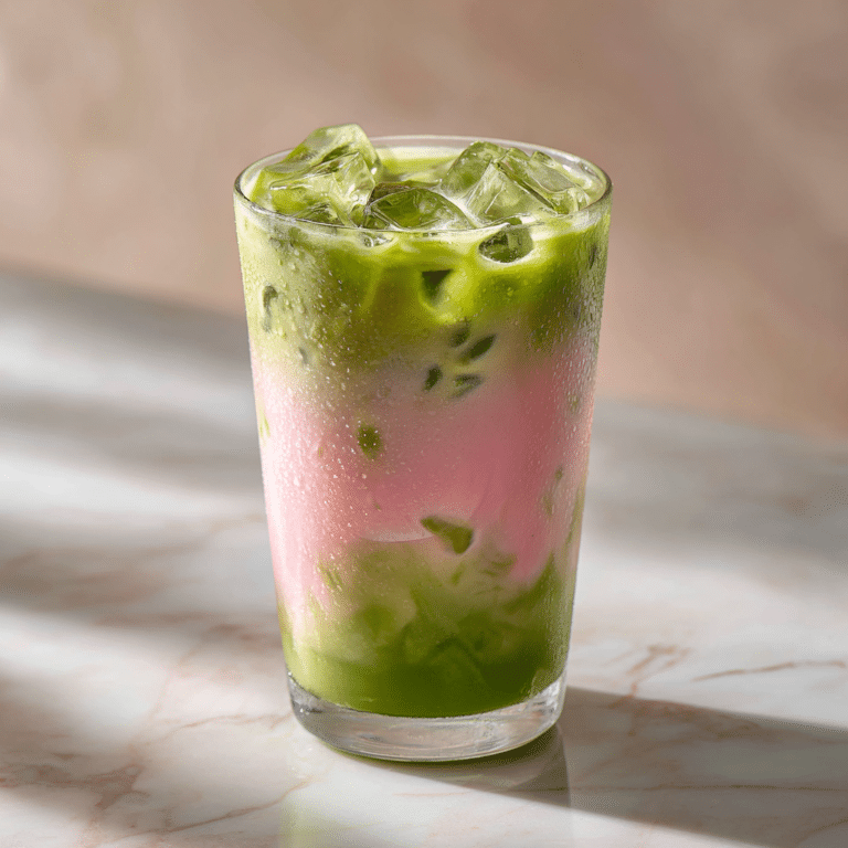 Iced Strawberry Matcha Latte Recipe