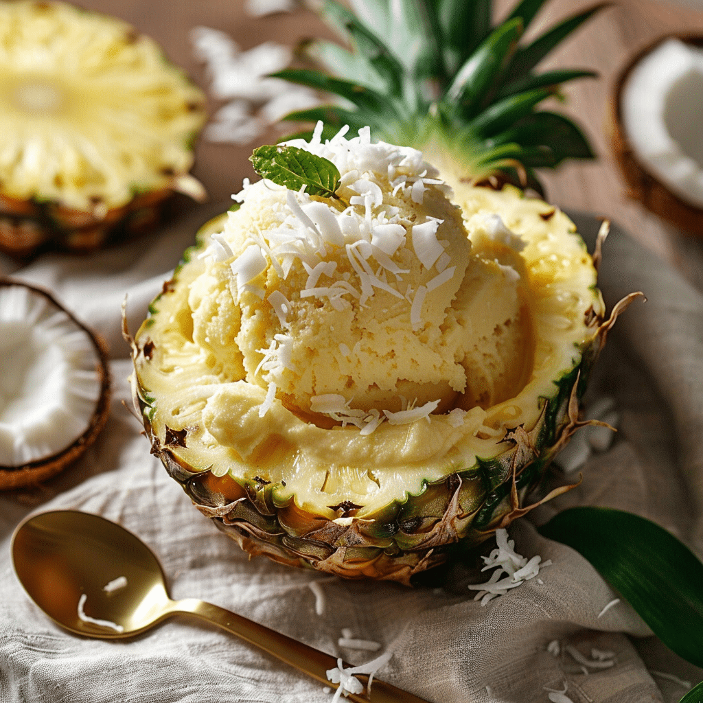 Pineapple Coconut Sorbet Recipe