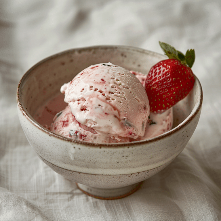 Strawberry Vanilla Swirl Ice Cream Recipe