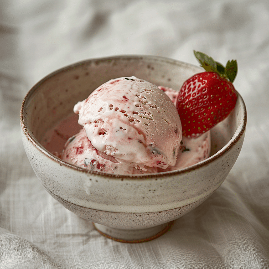 Strawberry Vanilla Swirl Ice Cream Recipe