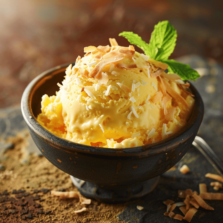 Creamy Mango Coconut Ice Cream Recipe