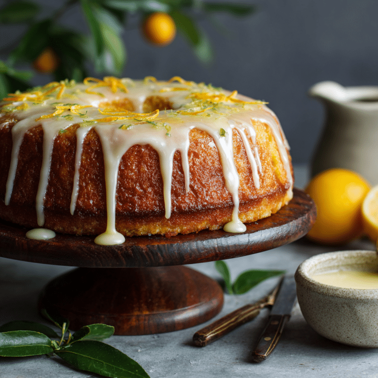 Lemon Olive Oil Cake with Citrus Glaze Recipe