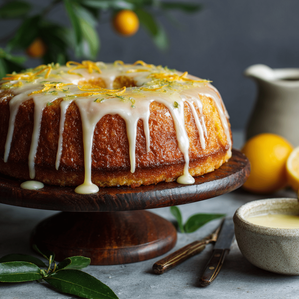 Lemon Olive Oil Cake with Citrus Glaze Recipe