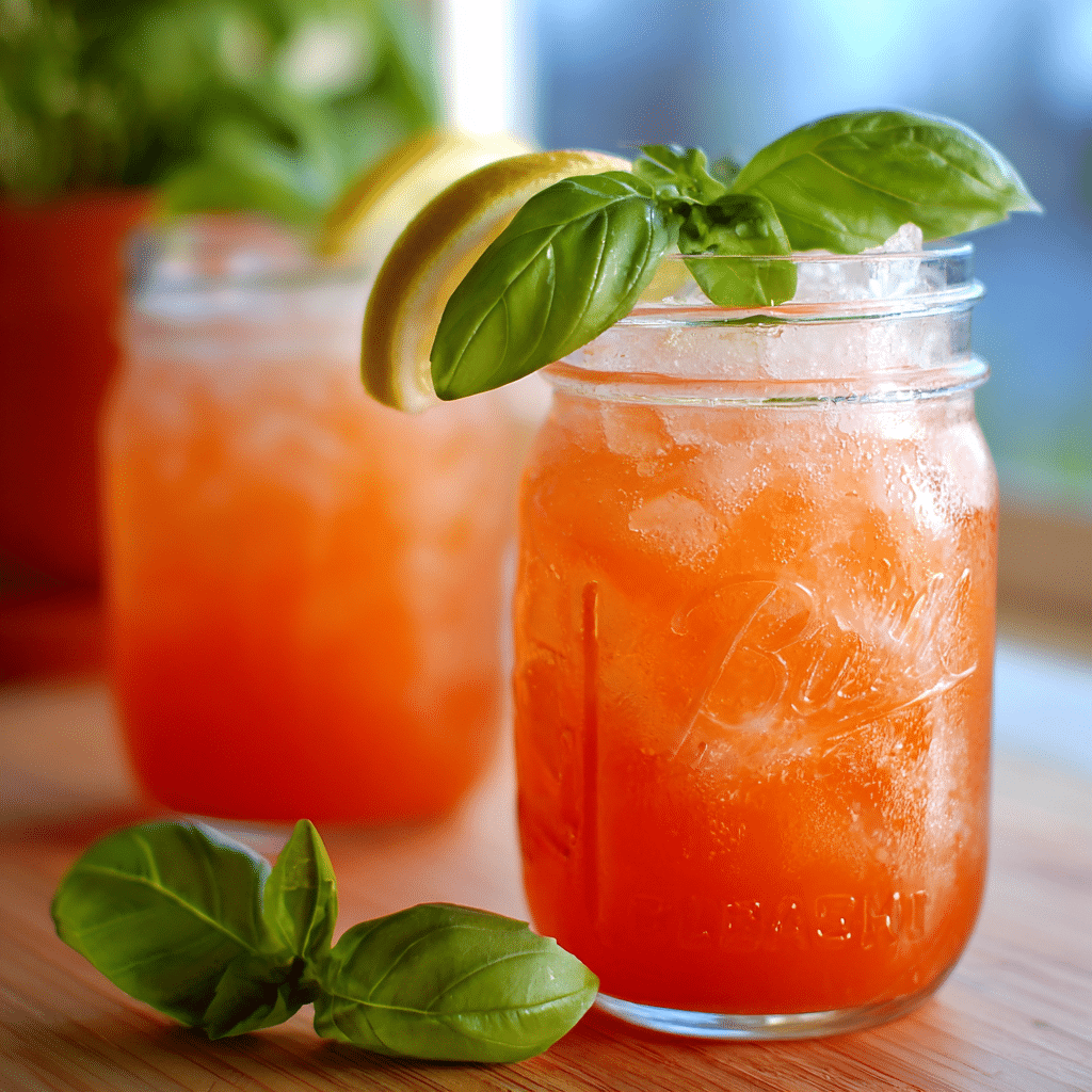 Iced Tomato Basil Lemonade Recipe