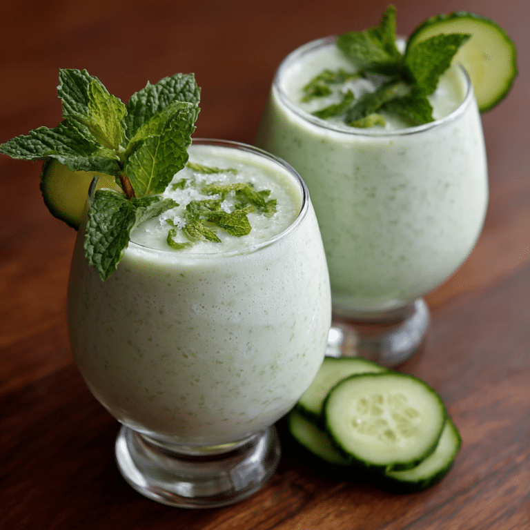 Cucumber Yogurt Mint Lassi (Salted) Recipe