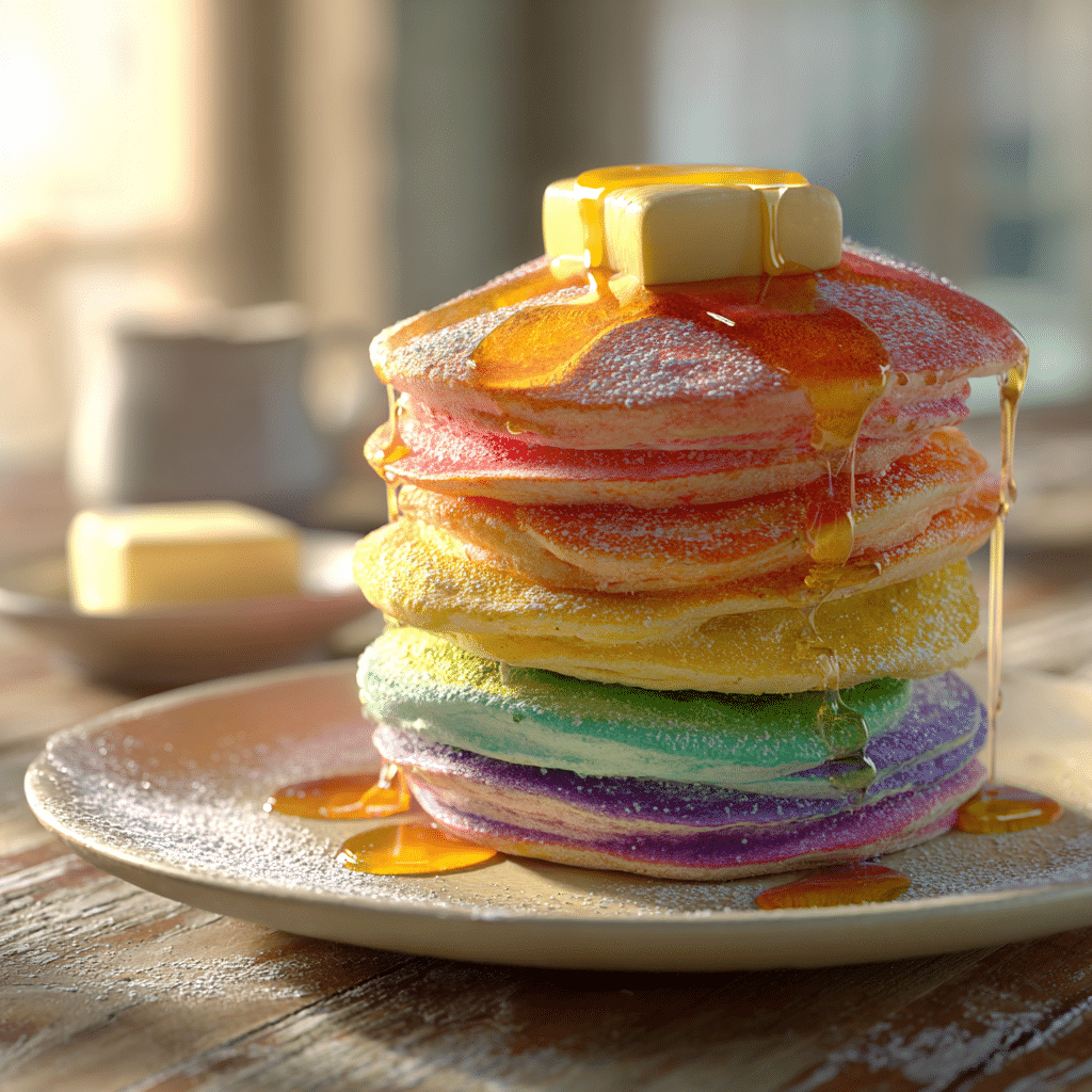 Rainbow Pancakes Recipe - Recipe Image