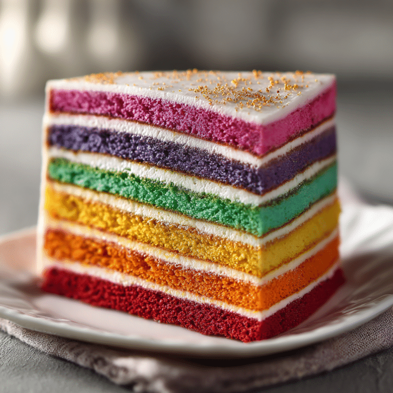 Rainbow Cake Slices Recipe