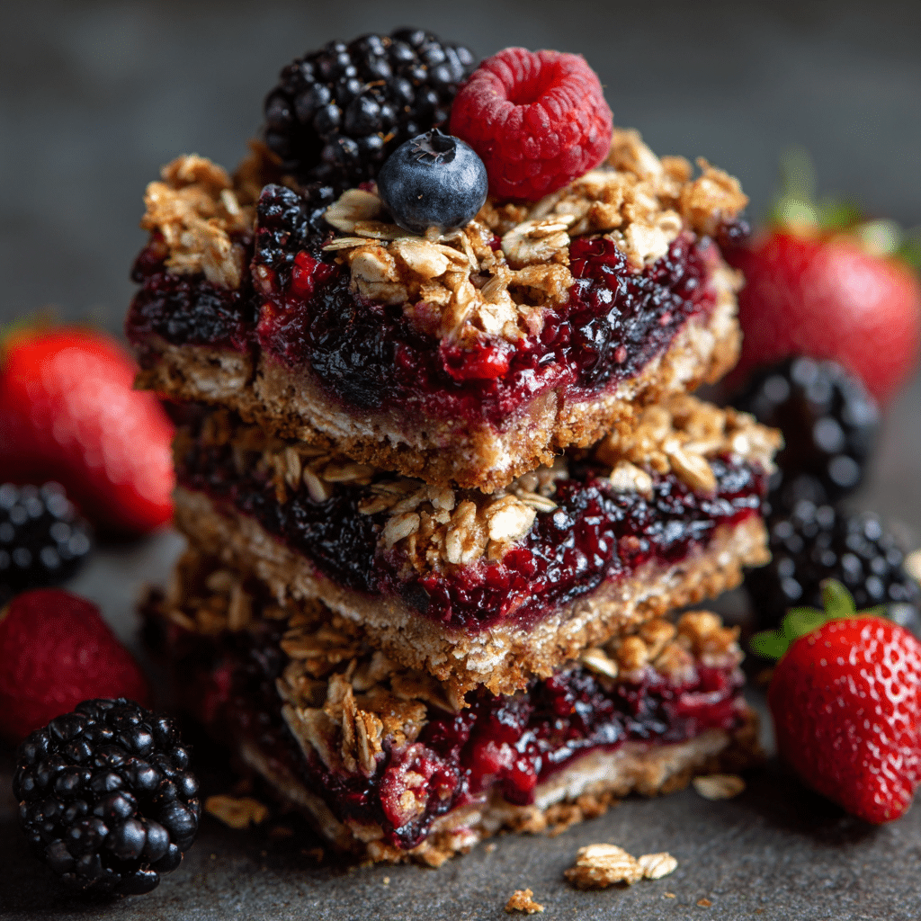 Healthy Berry Oatmeal Bars Recipe