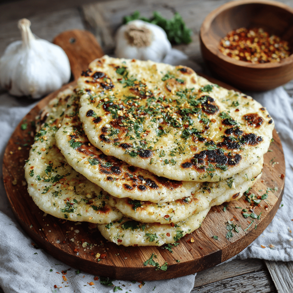 Garlic Keto Naan Bread Recipe