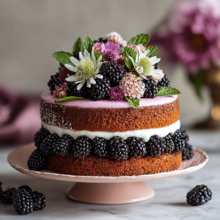 Blackberry Mint Garden Cake Recipe