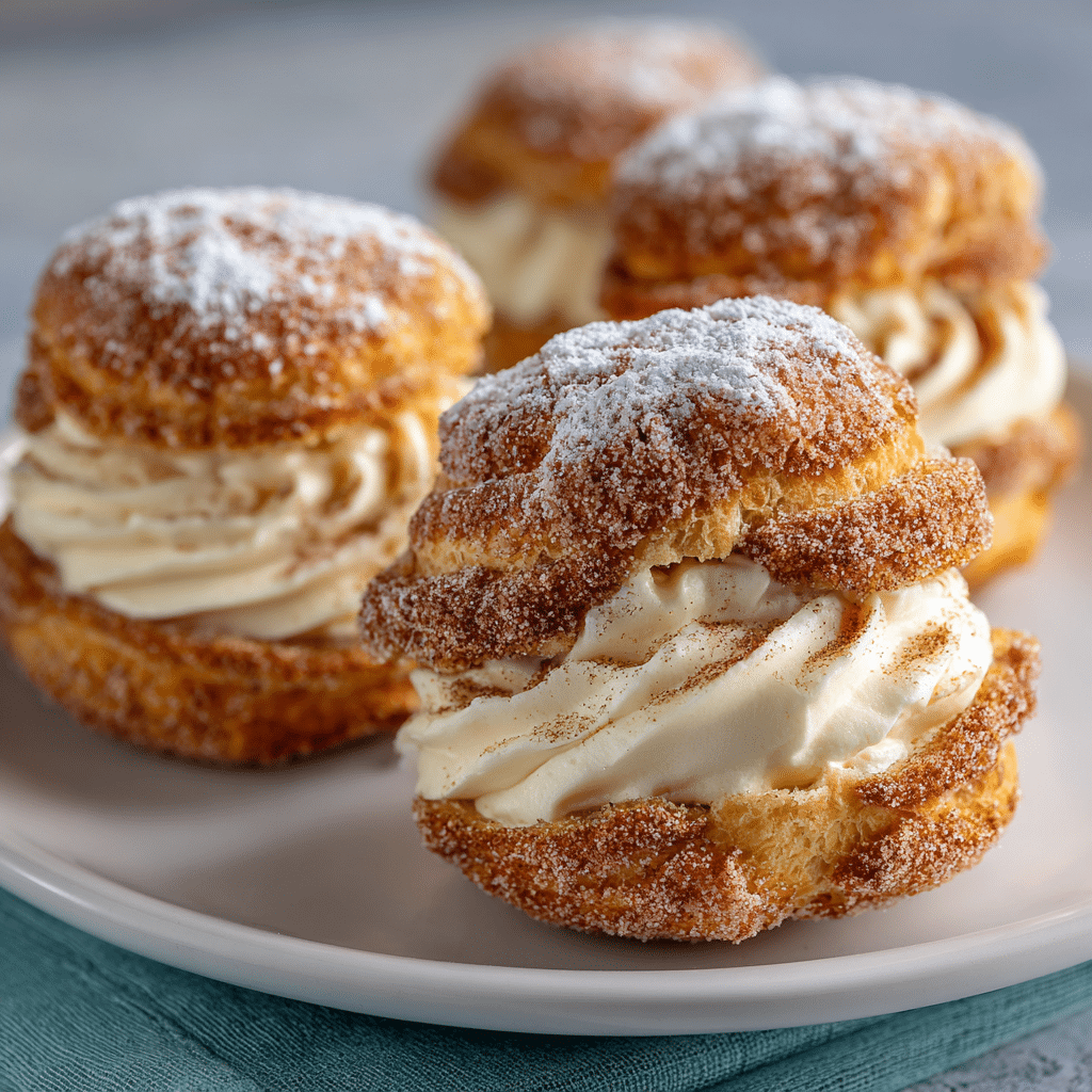 Churro Cream Puff Sandwiches Recipe