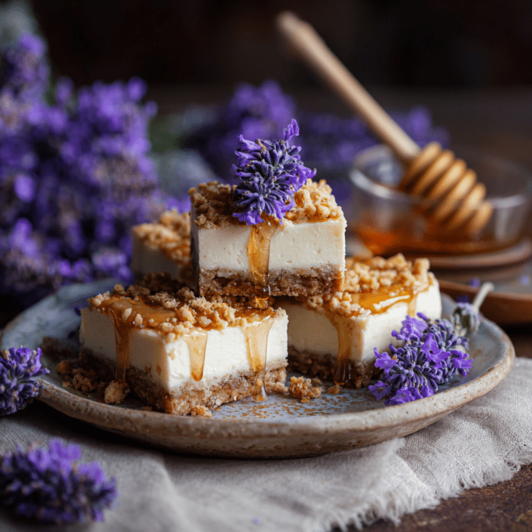 Lavender Honey Cheesecake Bars Recipe