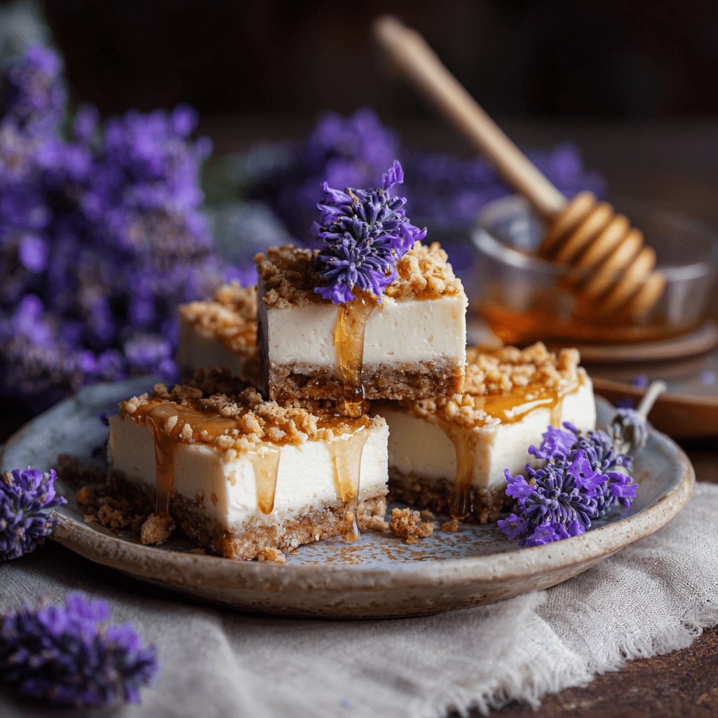 Lavender Honey Cheesecake Bars Recipe