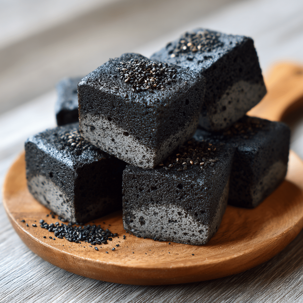 Black Sesame Mochi Brownies Recipe