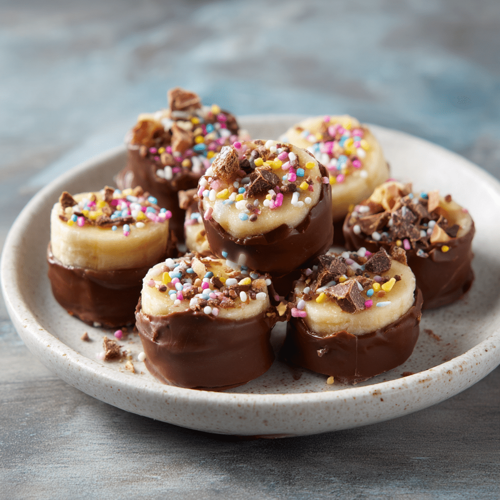 Frozen Banana Chocolate Bites Recipe - Recipe Image