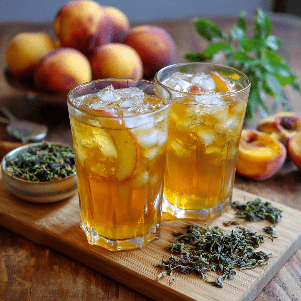Iced Peach Green Tea Recipe - Recipe Image