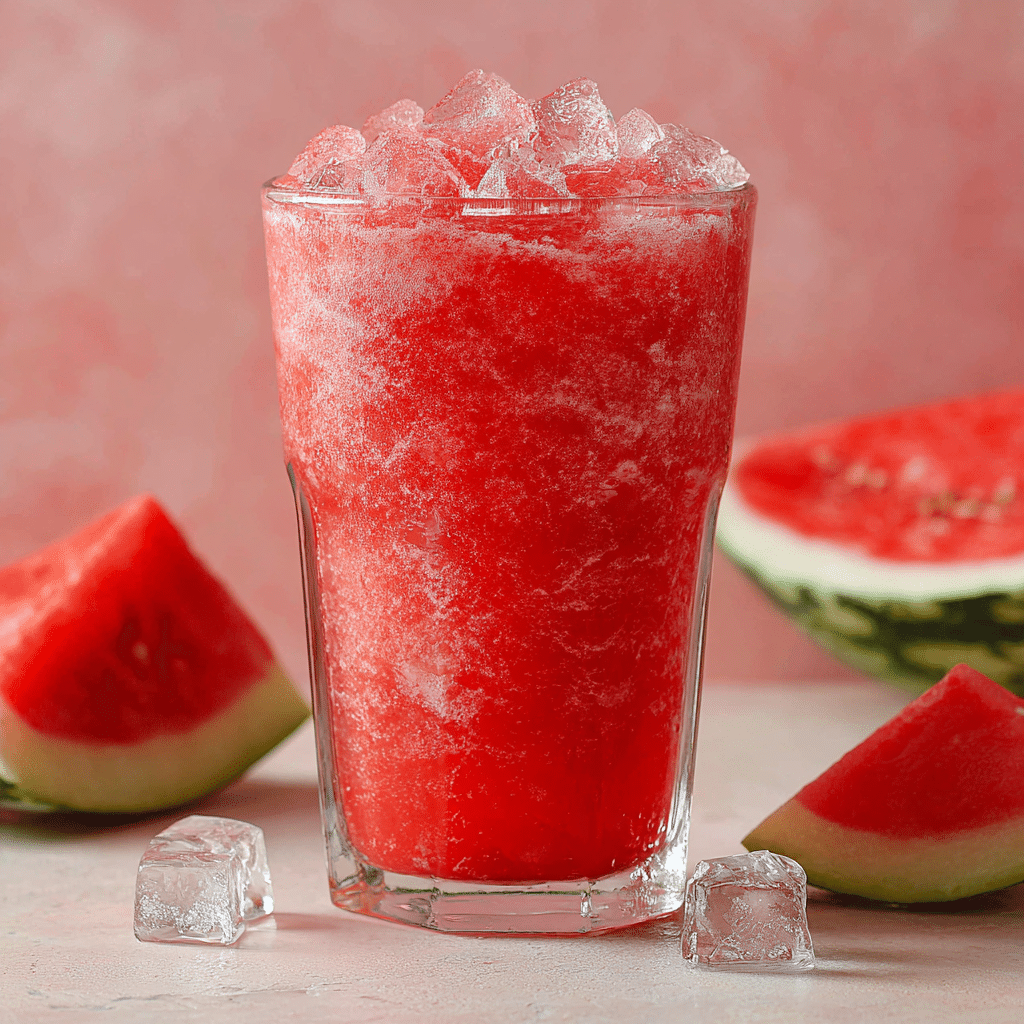 Watermelon Slush Drink Recipe - Recipe Image