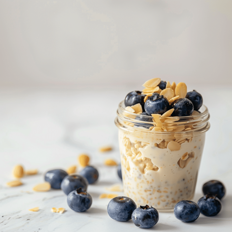 Blueberry Almond Overnight Oats Recipe