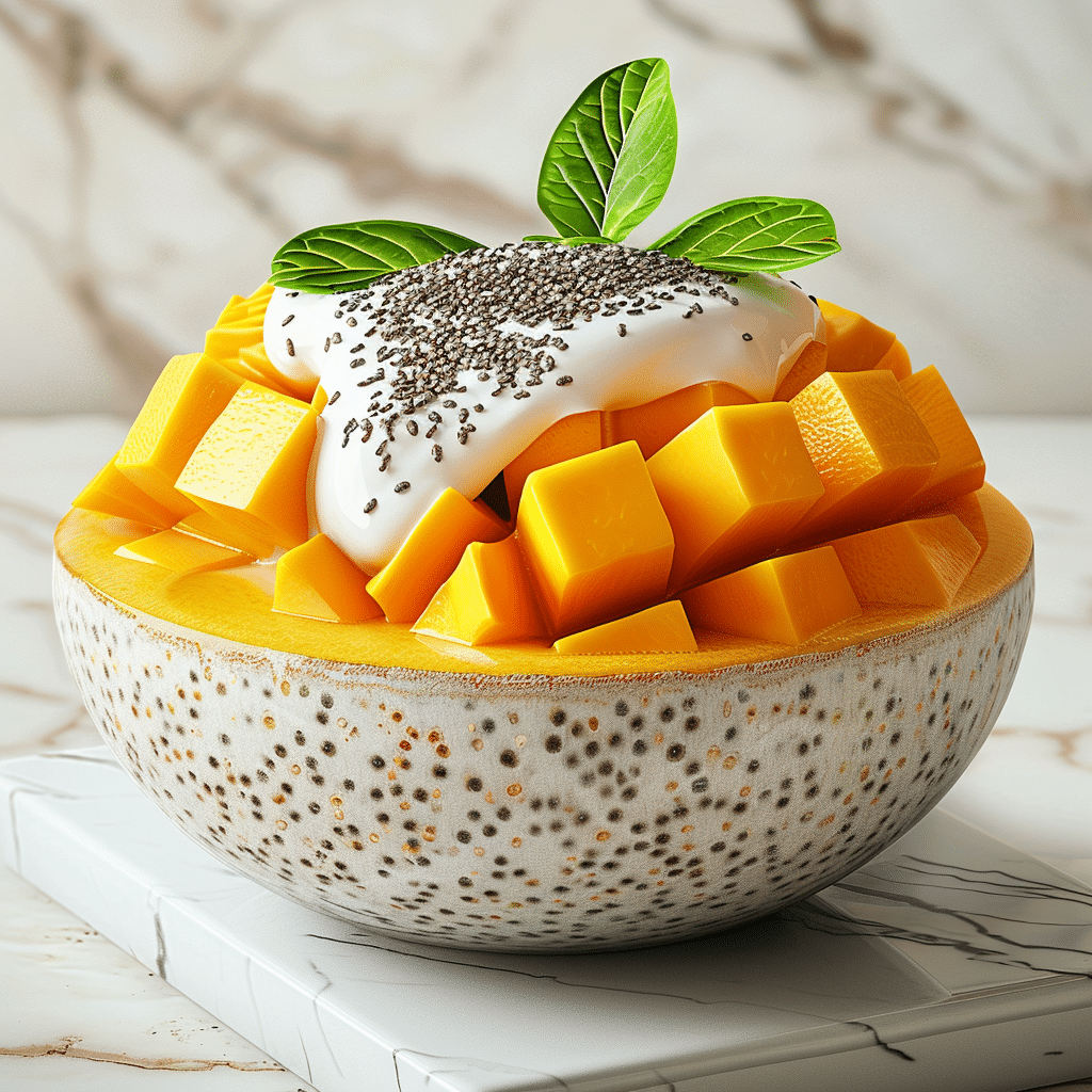 Mango Coconut Vanilla Chia Bliss Recipe - Recipe Image