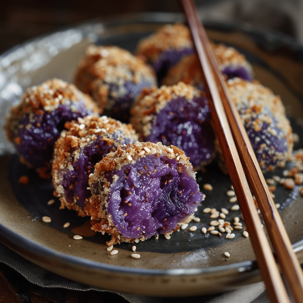 Filipino Ube Buchi: Sweet Fried Treats to Savor Together Recipe - Recipe Image