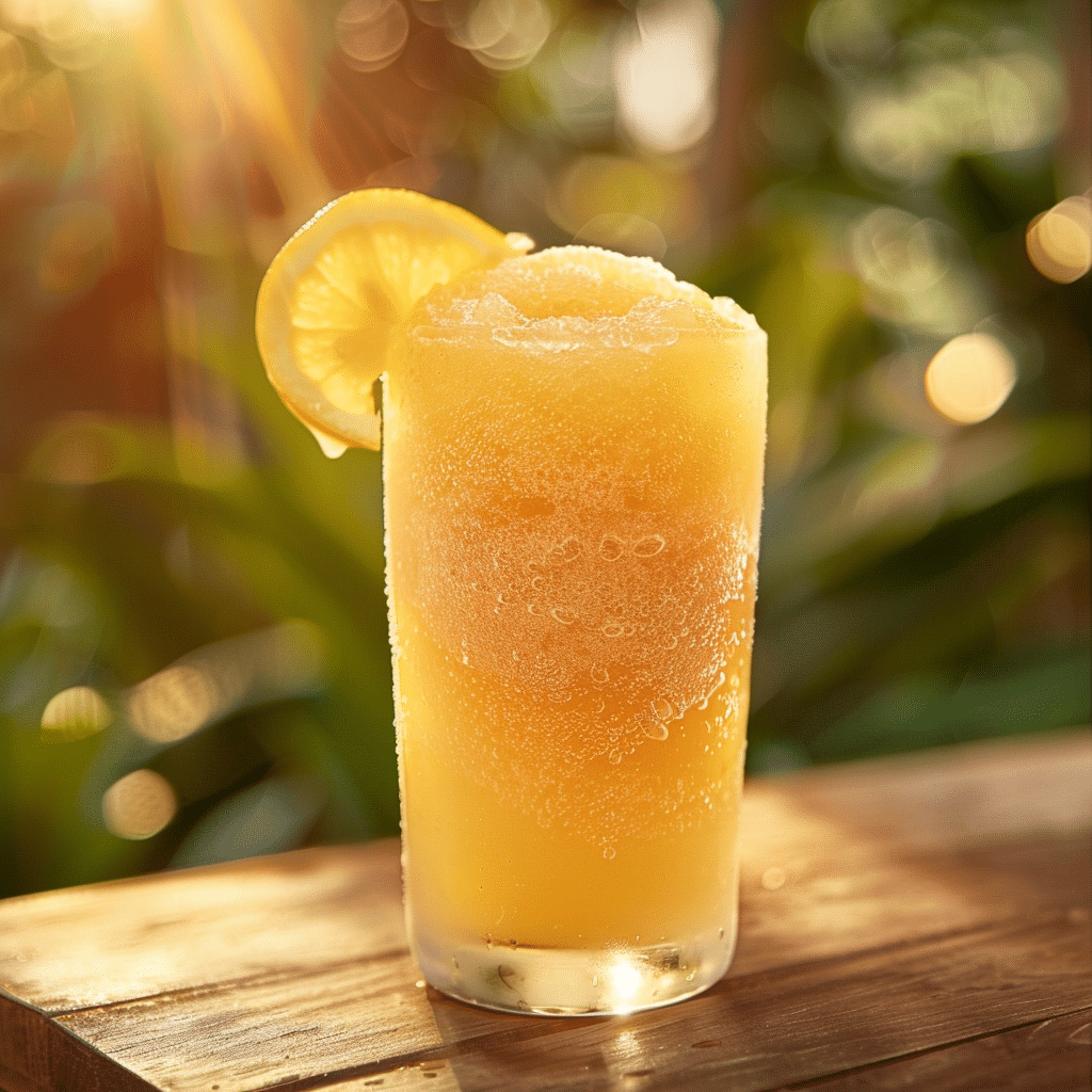 Frozen Peach Lemonade Slush Recipe - Recipe Image