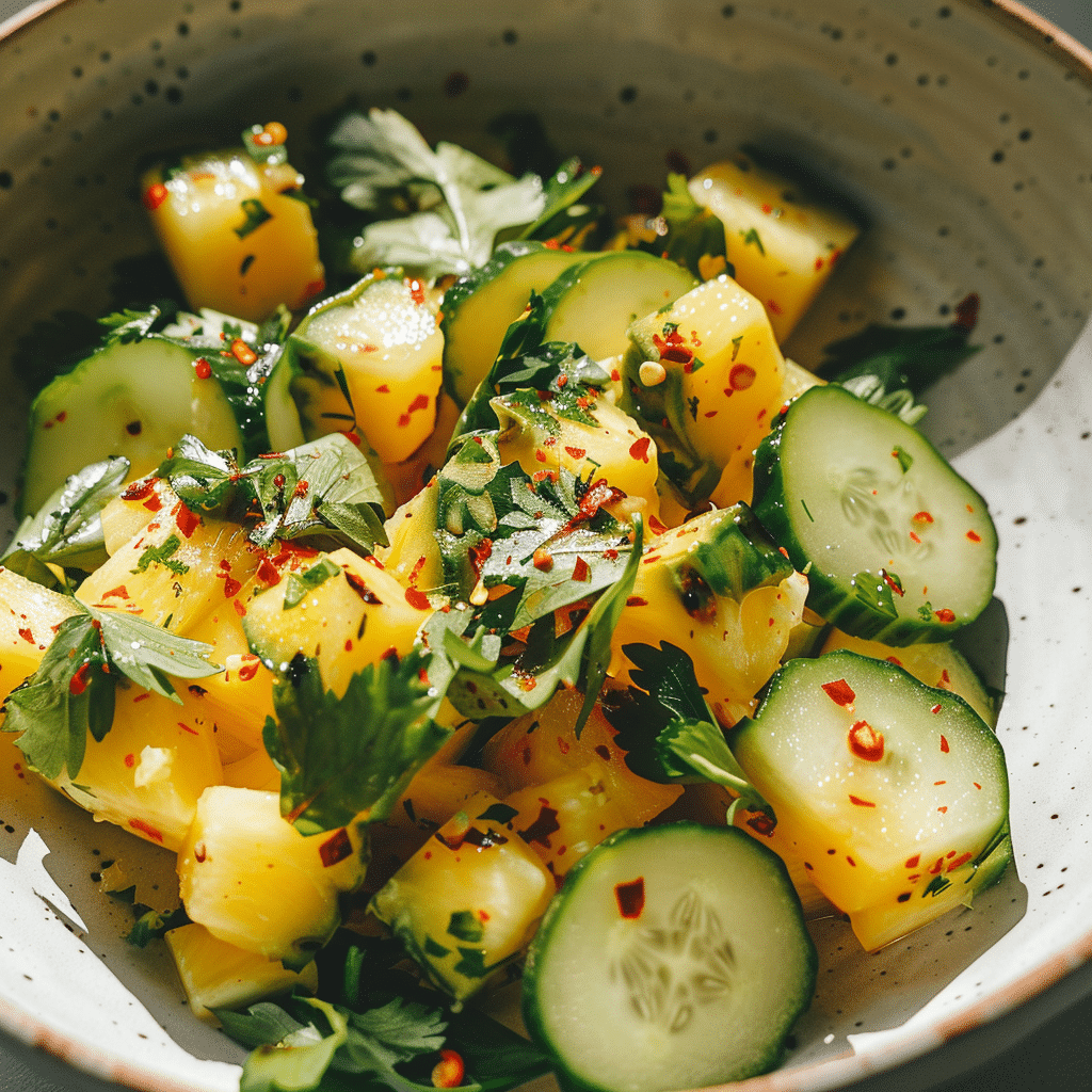 Tropical Pineapple Cucumber Salad Recipe - Recipe Image