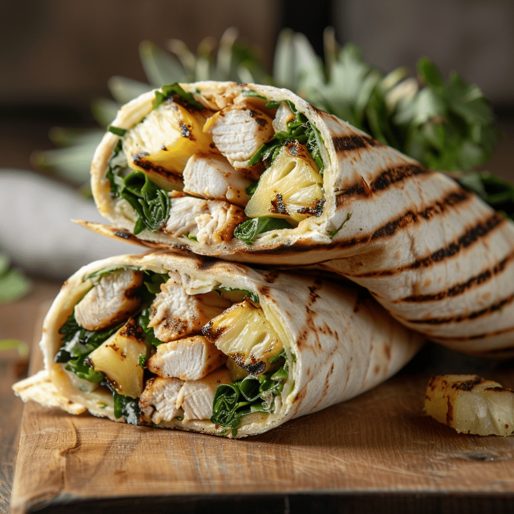 Grilled Chicken Pineapple Wraps Recipe - Recipe Image